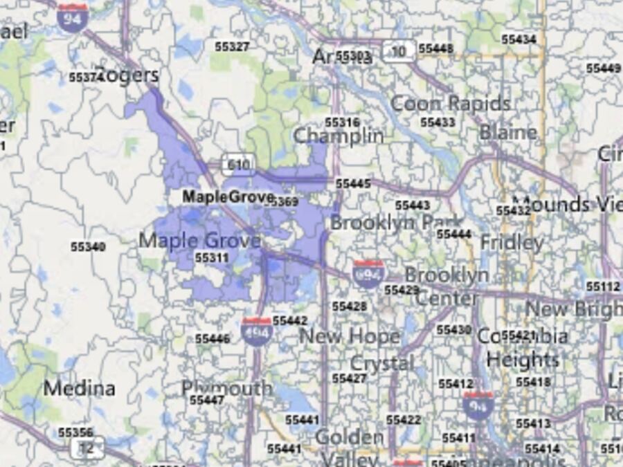 Maple Grove coverage map